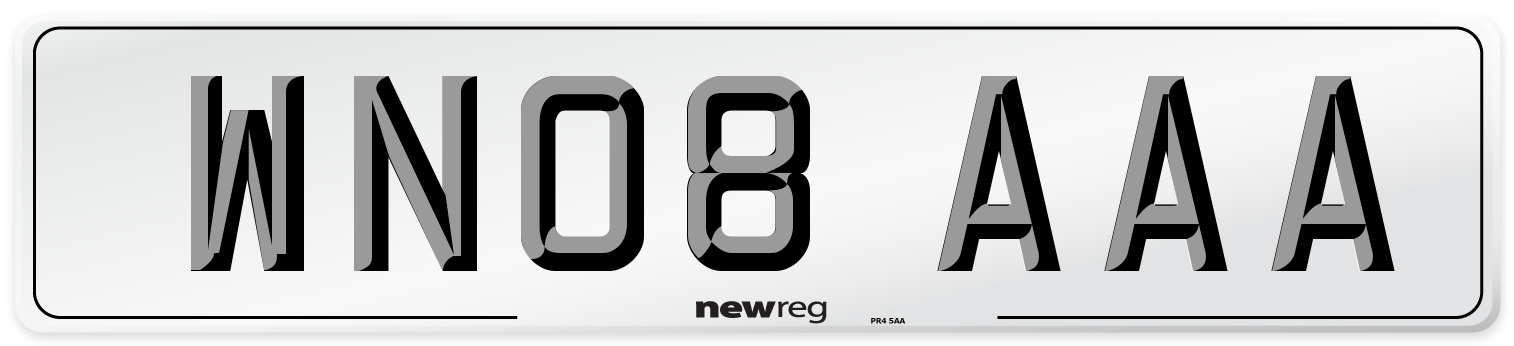 WN08 AAA Number Plate from New Reg